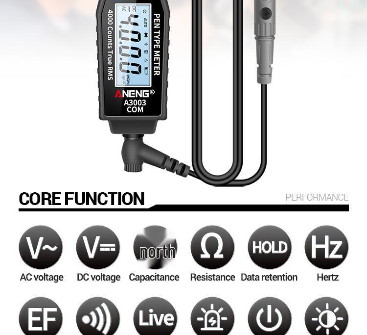 ANENG A3003 Pen Multimeter: High-Precision Digital Multi-functional Electrician Tool