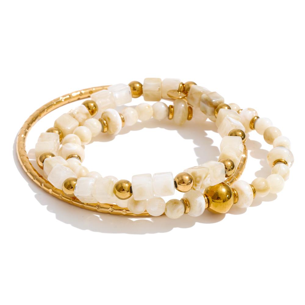 

Yhpup 67mm Exclusive Handmade Jewelry Acrylic Resin Beads Bracelet Bangle Waterproof Stainless Steel Arrivals Jewelry