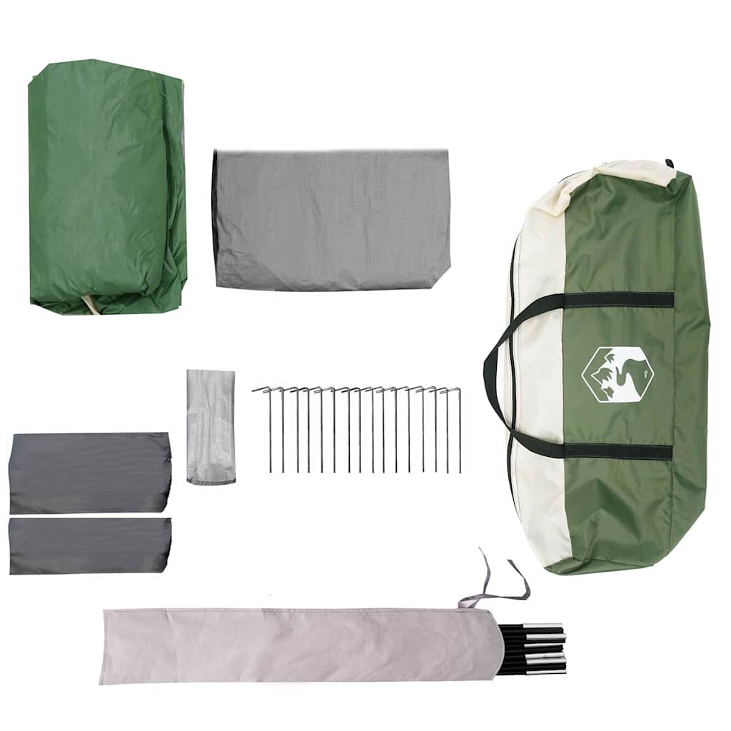 Family Tent for 10 Persons Green and Grey 460 x 430 x 214 cm