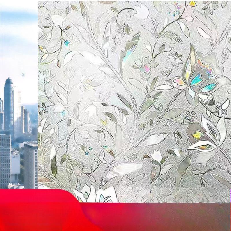 

1 рулонна вітражна 3D-декоративна конфіденційність проти ультрафіолетового випромінювання віконного скла плівка наклейка самоклеючі наклейки 40*100cm