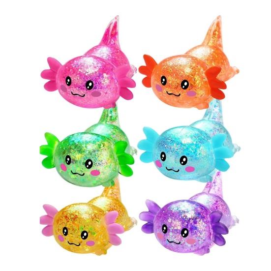 Salamander Squeeze Toy Stress Relief Glitter Salamander Sugar Ball Sensory Toy Decompression Flour Salamander Fidget Toy