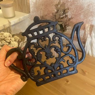 HARGIO Trivet, Stylish, Retro, Antique, Iron, Heat-Resistant, Nordic Style, Kitchen Accessories, Teapot Holder, Iron, Heat-Resistant, Nordic Interior