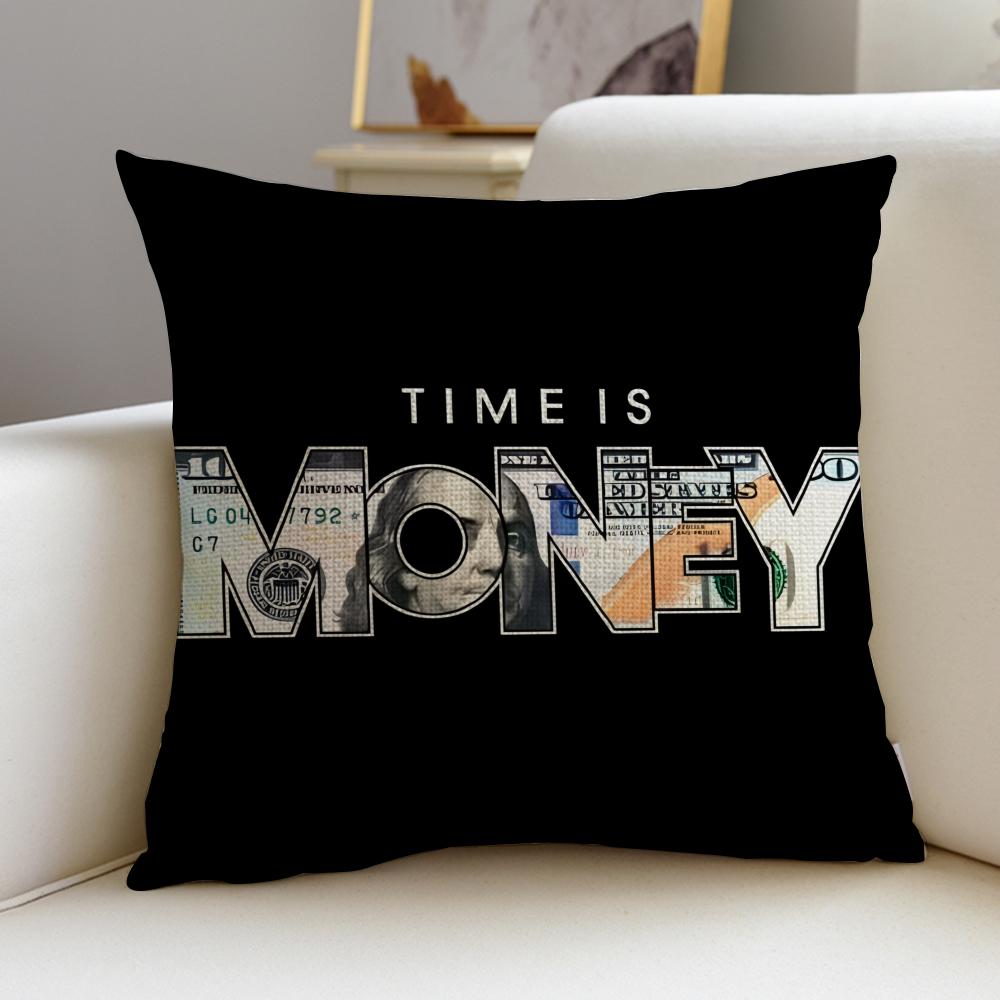 Sharp TTime is MoneyS Cushion Cover Breathable and skinfriendly linen pillowcase square removable and washable cushion
