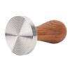 58mm Stainless Steel Coffee Tamper Wooden Handle Powder Pressing Tool Coffee Shop SuppliesThread Bottom