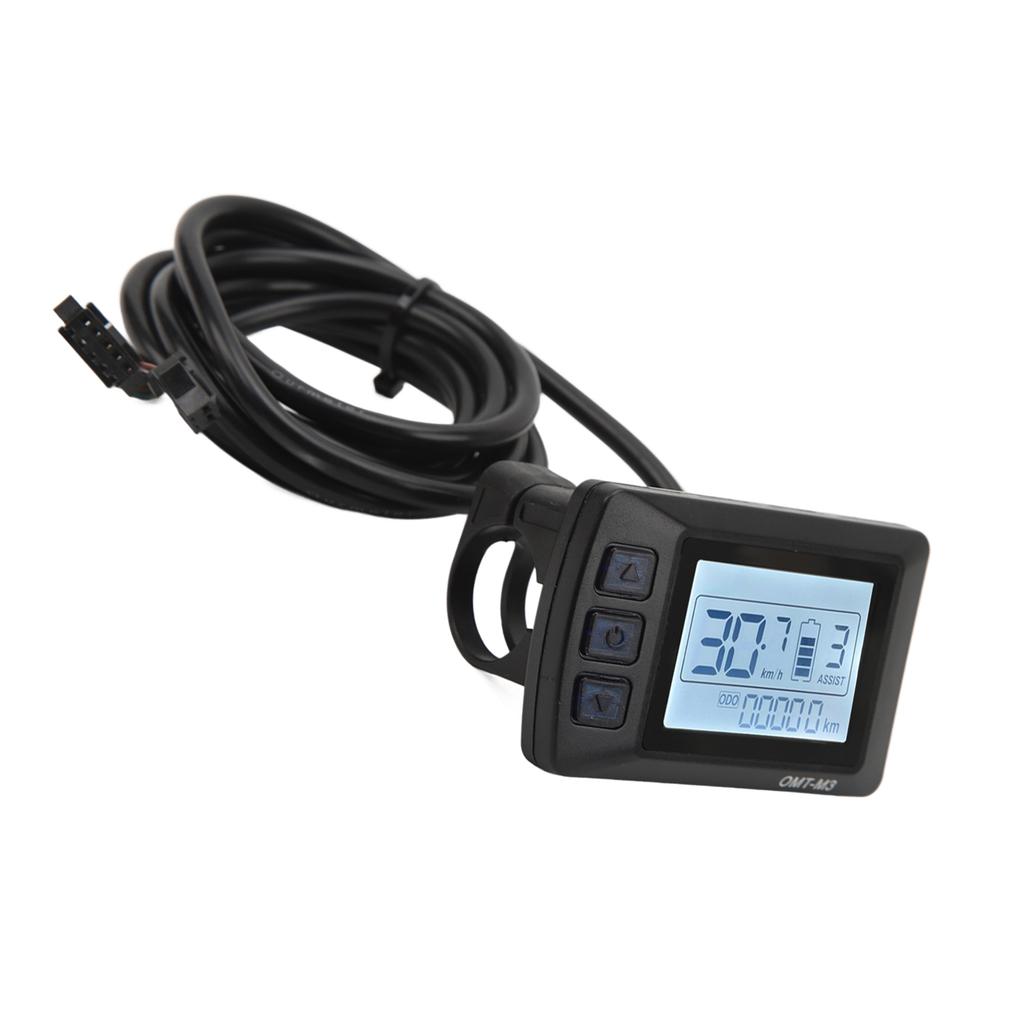 24V 36V 48V Vélo Électrique Écran LCD Panneau de Contrôle avec Connecteur SM Étanche LCD M3 Écran LCD de Trottinette Électrique