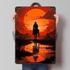 Pemburu Sunset Poster Customized Wall Art Vintage Metal Signs Retro Tin Plaque for Man Cave Living Room Decorations Office Decor