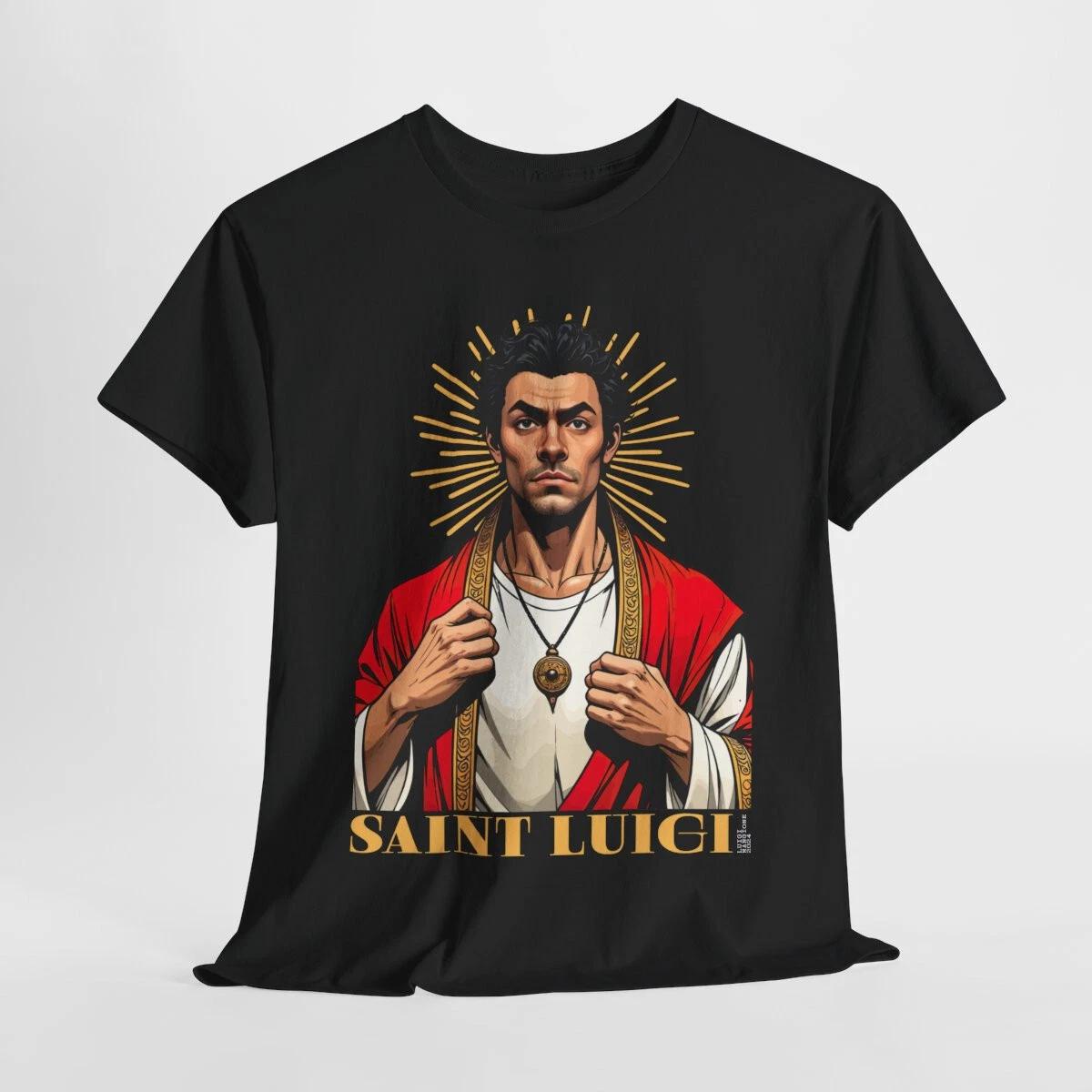 Saint Luigi Mangione 2024 Person of the Year Illustration Satire Gift 100% Cotton T-shirt Mens Tees Top 4XL