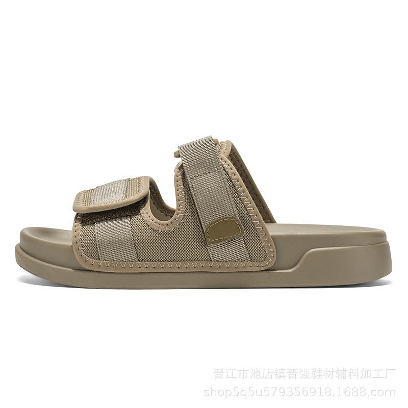 

Летние новые пляжные шлепанцы для улицы, на платформе, мужские, двойного назначения, нескользящие сандалии, дышащие, модные, универсальные шлепанцы 44