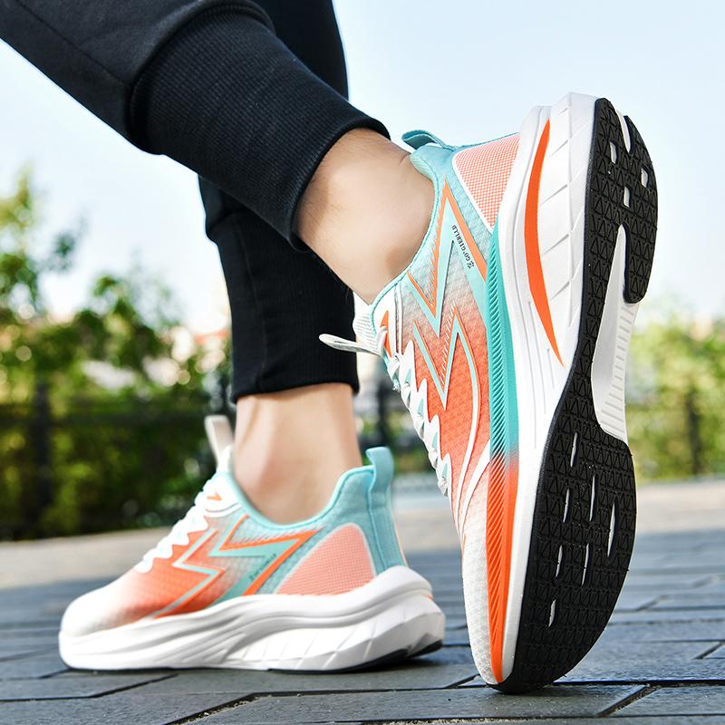 New Mesh Surface Breathable Running Shoes Men's Ultrallight Middle School Sports Test Professional Racing Student Sports Shoes