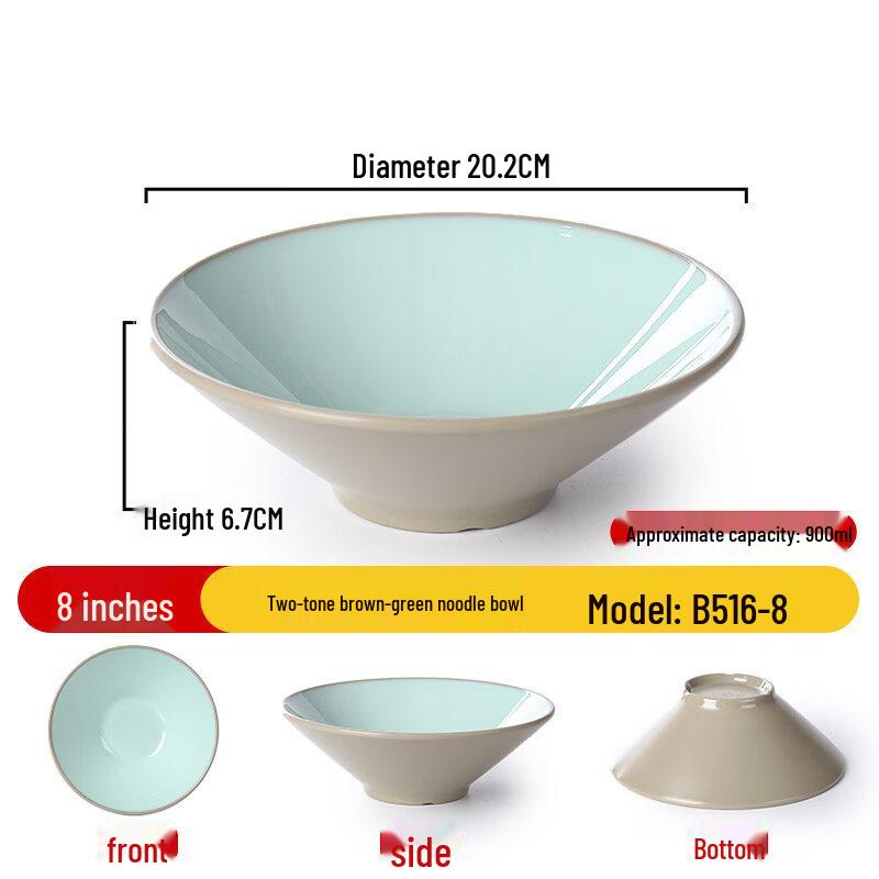 Nordic Style Melamine Soup Bowls (2-Pack)