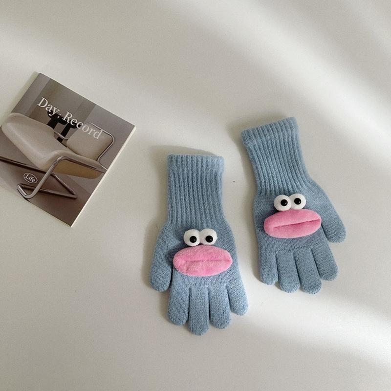 Weiche & Warme Fingerlose Handschuhe Verspielte & Bunte Fünffingerhandschuhe für Jungen & Mädchen Perfekt für Herbst & Winter Langlebig