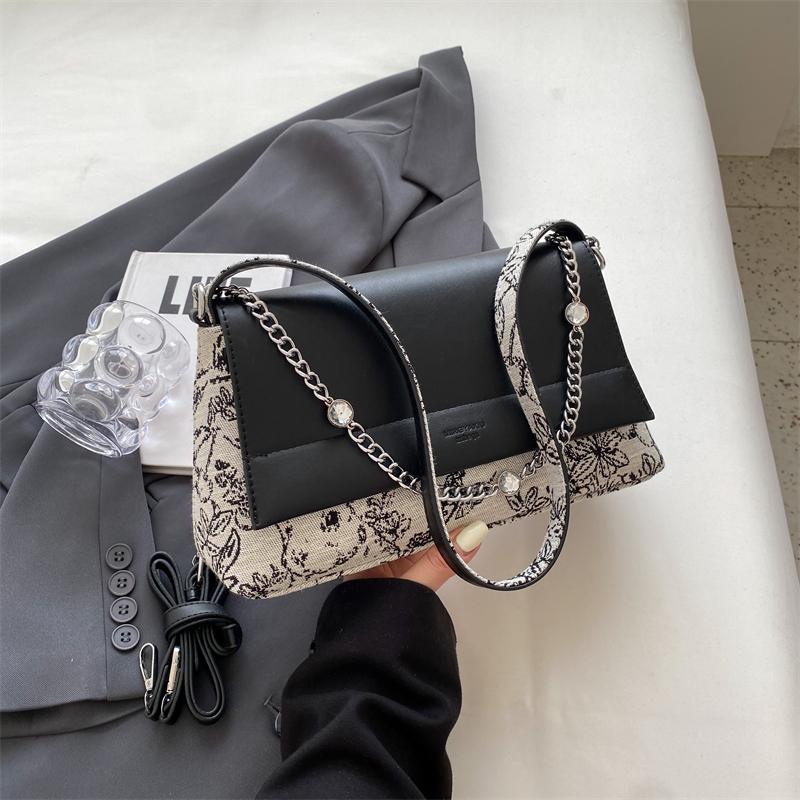 

Французские контрастные цветные сумки на одно плечо для женщин, модная сумка из искусственной кожи с небольшим клапаном подмышкой, женские повседневные сумки