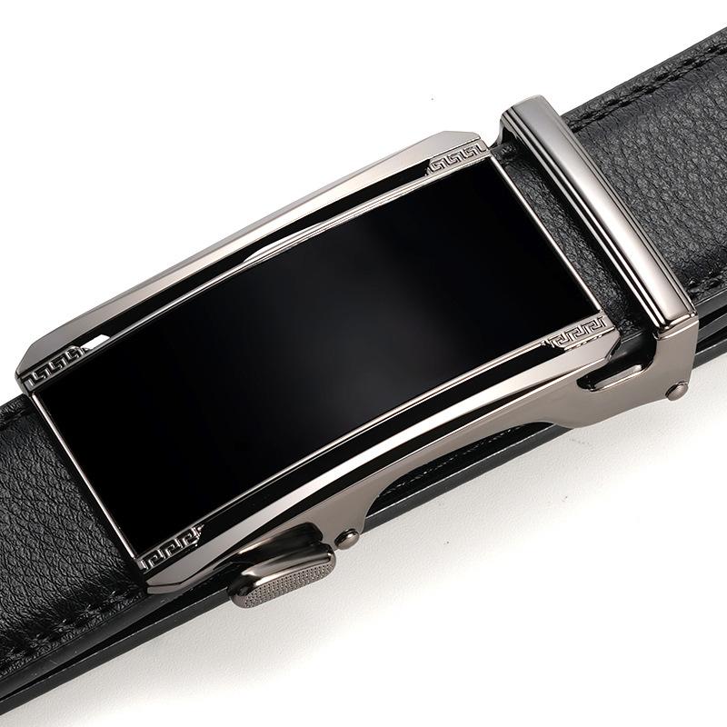 Men's New Belt Trendy Alloy Automatic Buckle Leather Pants Belt Business Casual Young and Middle Aged Belt Men