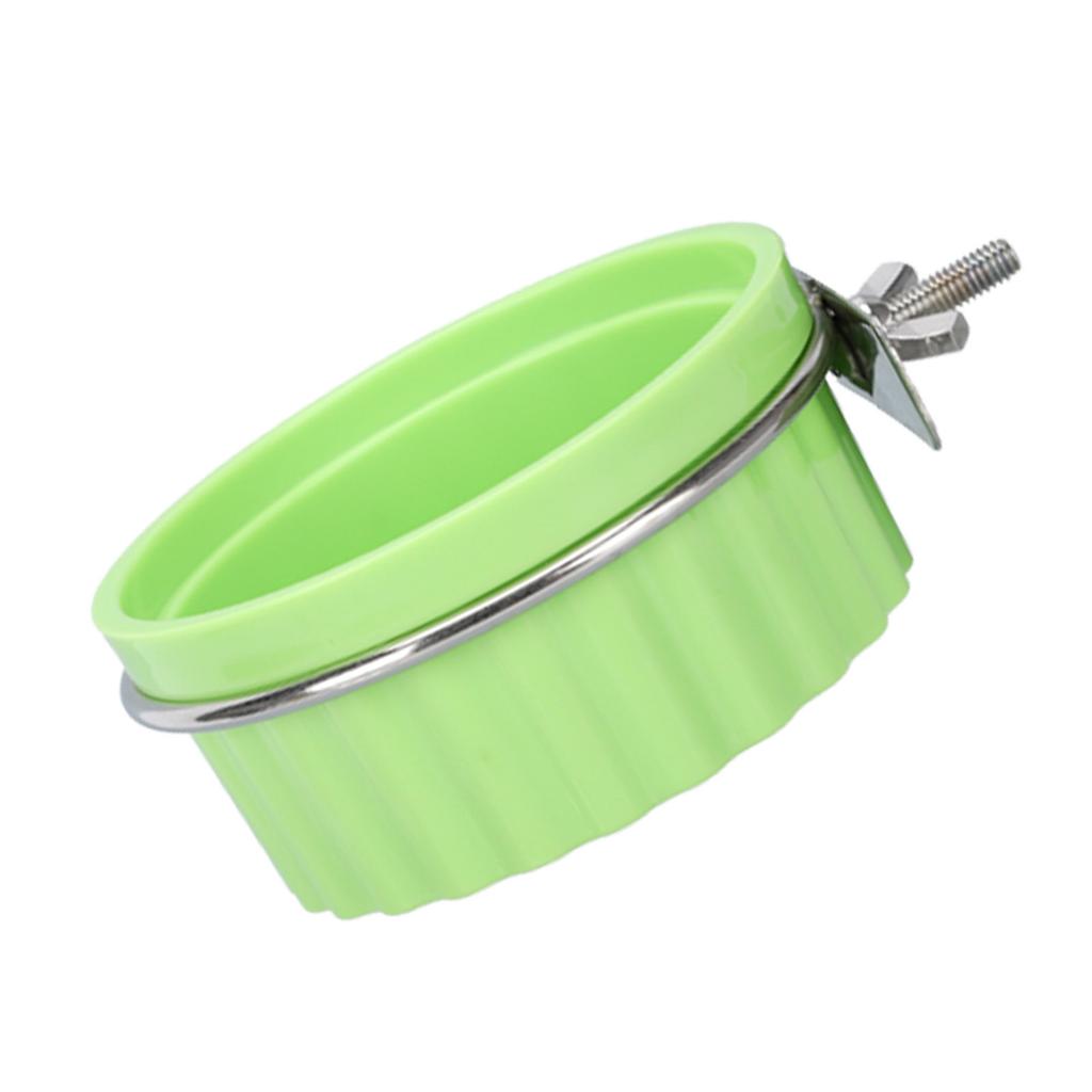 Bird Feeding Dish Cups Parrot Food Bowl with Clamps Holders Bird Cage Water Bowl for Parakeet African Greys Budgies
