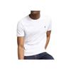 Polo Ralph Lauren Logo Embroidered Solid Color Crew Neck Short Sleeve T-Shirt Men Tops White 710706748-002
