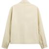 Zara Patchwork Outdoor Collar Long Sleeve Jacket Men Jackets White 0881310-250