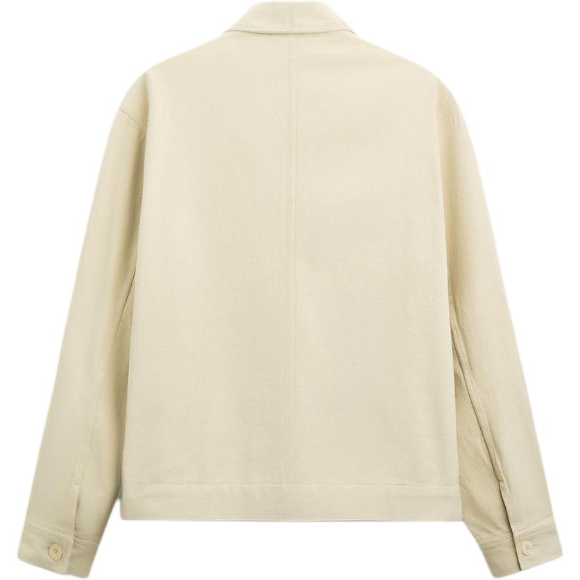 Zara Patchwork Outdoor Collar Long Sleeve Jacket Men Jackets White 0881310-250