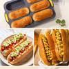 Food Grade Silicone Silicone Baking Mold 6 Cavity Hot Dog Bread Mold Bake Tray  DIY Kitchen