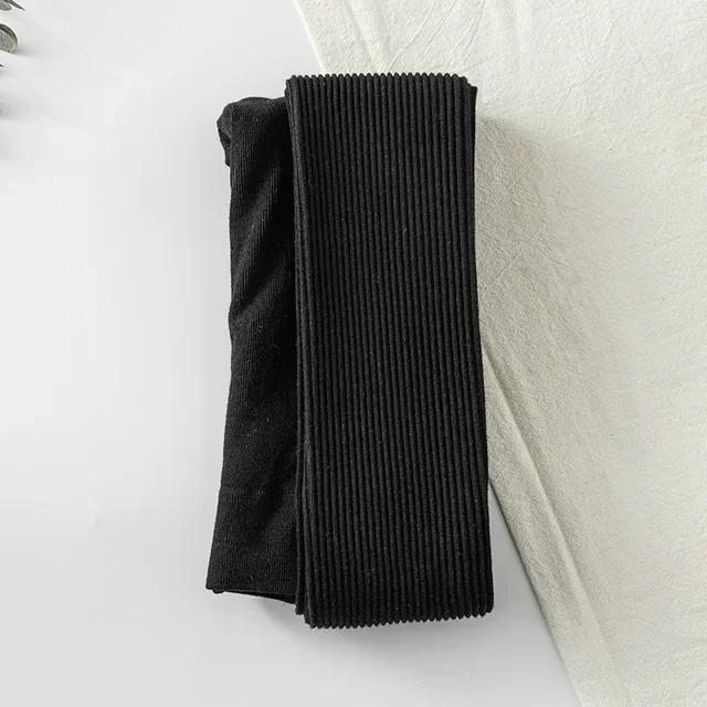 Herbst Einfarbig Baumwollfaden Damen Strumpfhose Warm Bequem Binden Lolita Stretch Streifen Strumpfhose