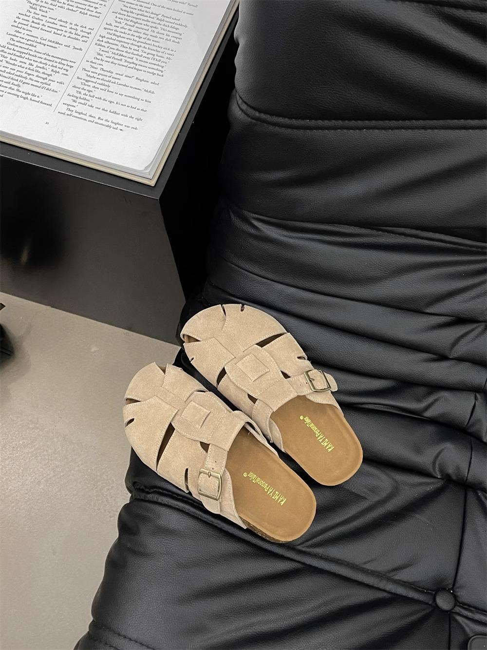 

2025 new French small man with pointed head inner height increase thick heel single shoes women s shallow mouth one-word buckle Mary Jane women s shoe 40 абрикосовый