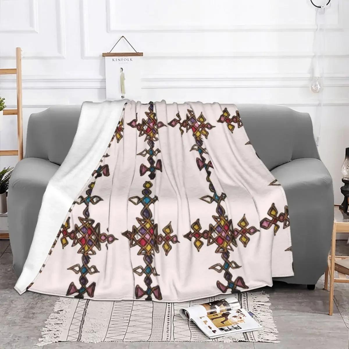 

Африканское искусство Эфиопский крест Одеяло Фланель Всесезонное Розовое Портативное Тонкое Плед для Постельных принадлежностей Офиса Плюшевое Тонкое Одеяло 40x50in