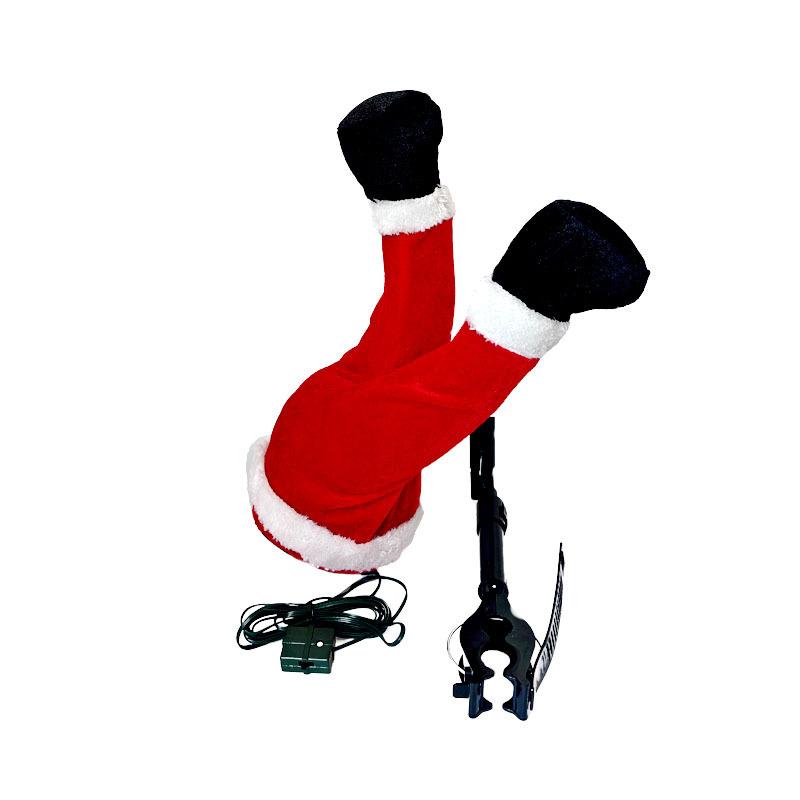 

Electric Swinging Santa Claus Elf Legs For Christmas Tree Decorations Funny Shaking Ornament For Xmas Party Scene Display