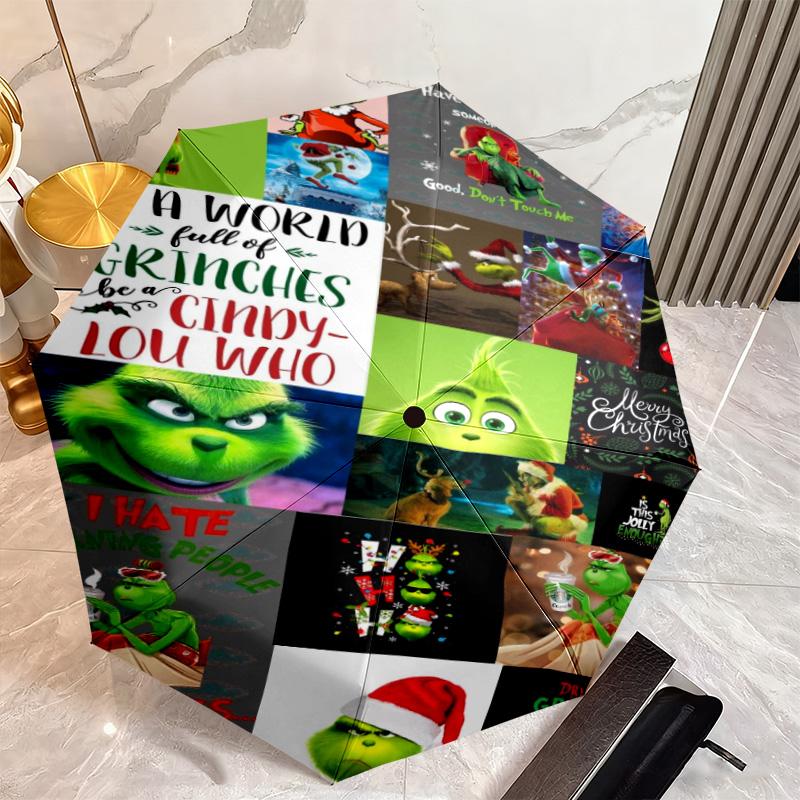 Christmas Comedy How the Grinch Stole Christmas Umbrella home essential wrought iron eight legged multifunctional travel camping essential umbrella 11