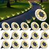 4/8/16PCS Solar Lights Outdoor 8 LED Solar Underground Lamp Spotlight Warm White Solar Buried Light for Yard Garden Lawn Pathway