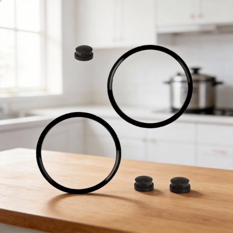 Universal Fit Silicone Sealing Rings for Pressure Cookers Facilitating Easy Installation without Tool for Regular Use