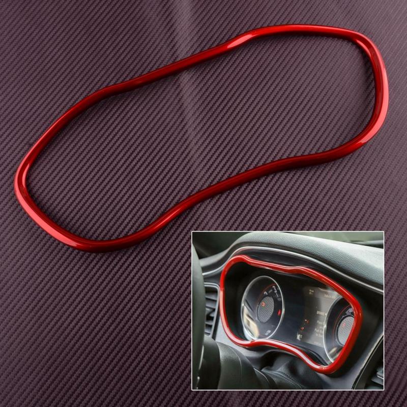 Car Interior Dashboard Panel Frame Trim Cover Red Fit For Dodge Challenger 2019 2018 2017 2016 2015