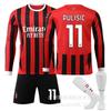 2425 AC Milán Domácí Dlouhý Rukáv Dres Set 9 Giroud 10 Leo 19 Olympiáda 11 Ibrahimović Kaka Nohy