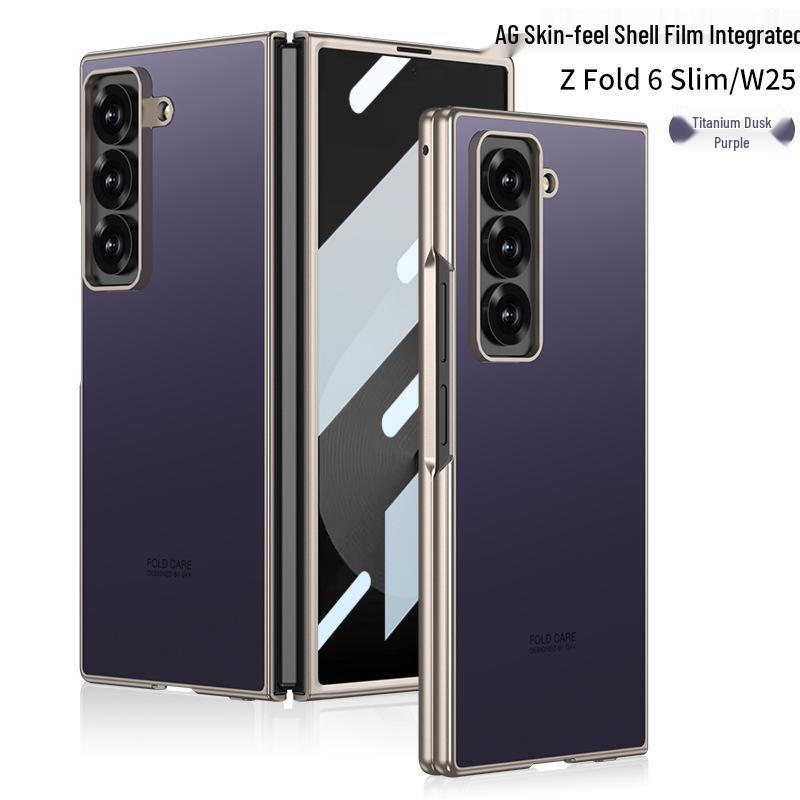 

Samsung W25/Fold6Slim Foldable Phone Case with AG Skin-Feel, Bright Surface, and Integrated Protective Shell Film. SM-W25/Fold6Slim