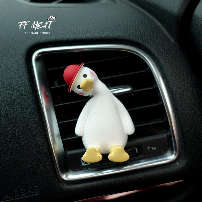 

Ins Car Perfume Air Freshener Air Vent Clip Cute Duck Tilted Head Diffuser Stone Car Interior Decoration Trendy Red Duckling with Tilted Head