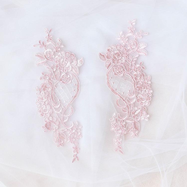 Lace Car Bone Silver Thread To Lace Applique Clothing Accessories, Handmade Diy Wedding Shoes Dress Materials