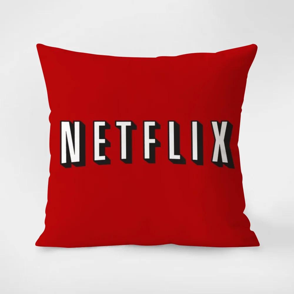 Netflixs Chair Cushion Cover 45X45Cm Ornamental Pillows For Living Room Cushions Pillowcase 45*45 Lounge Chairs Duplex Printing