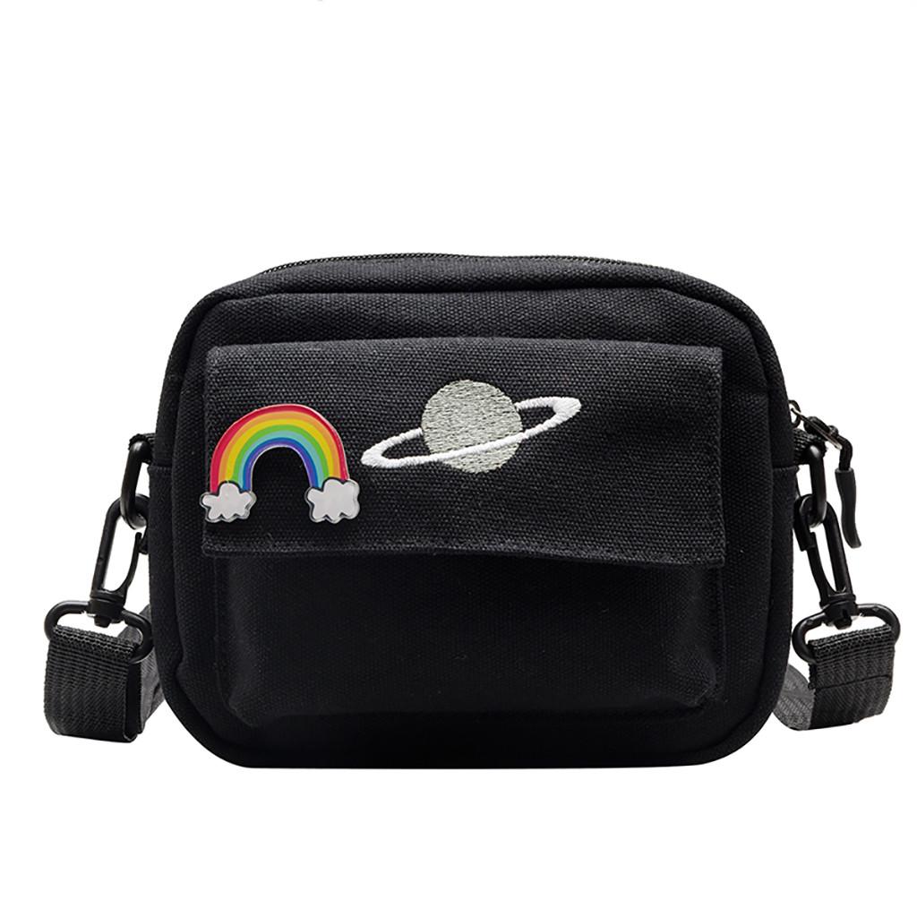Women Fashion Planet plátěné tašky Student Messenger Bag taška přes rameno