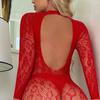 Sexy Lingerie Women Babydoll Bodysuits Transparent Bodystocking Crotchless Teddies Underwear Erotic Costume Fishnet Pantyhose