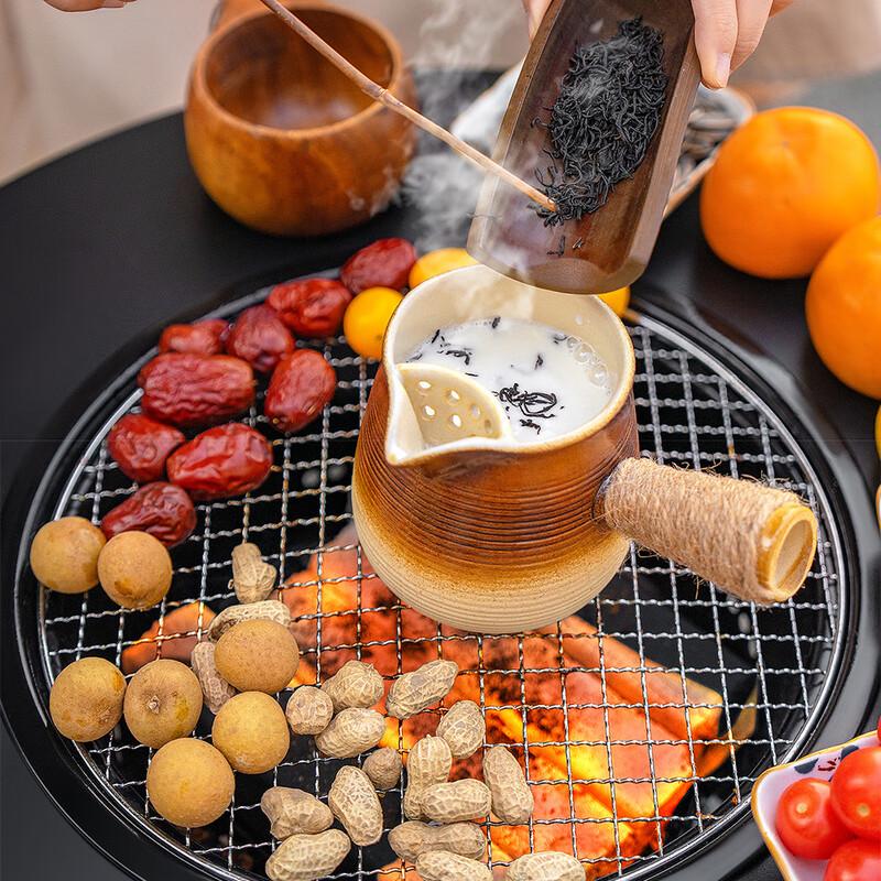 Portable Outdoor BBQ & Tea Table with Fire Pit