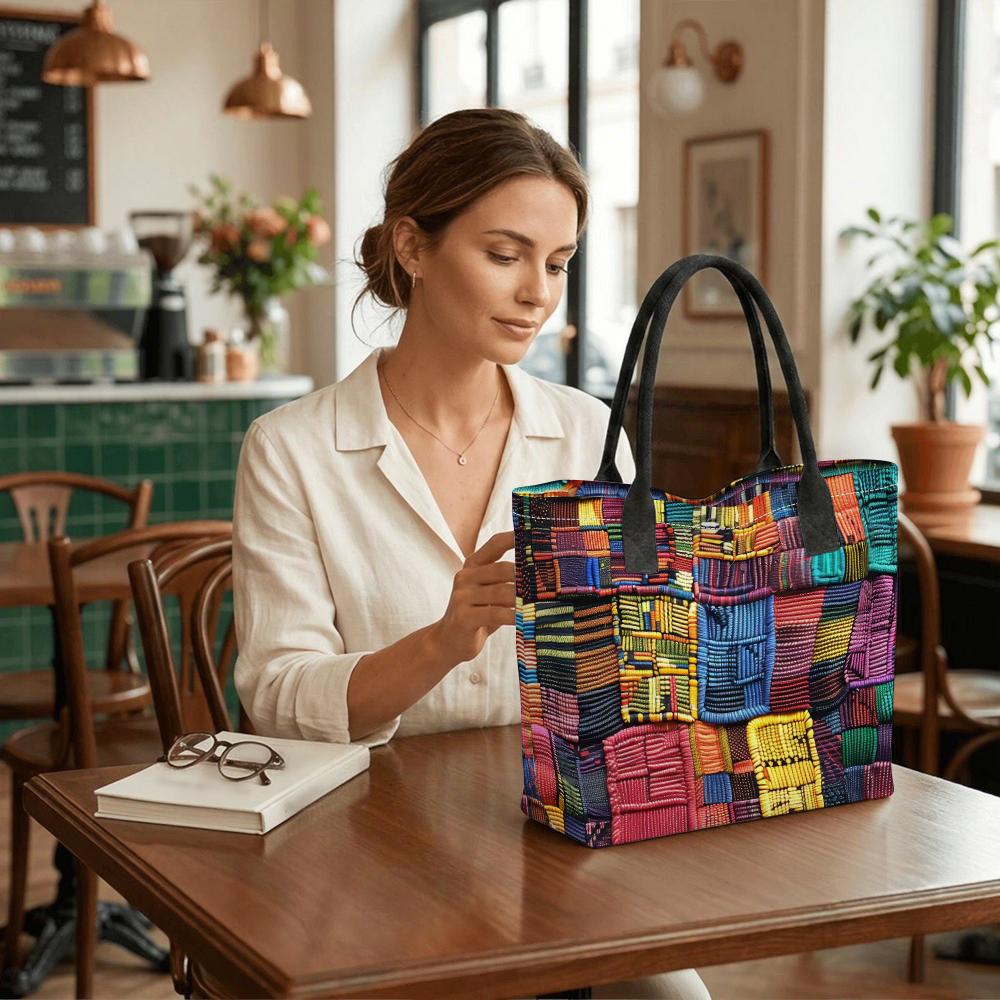  Colorful Woven Tote Bag for Daily Use