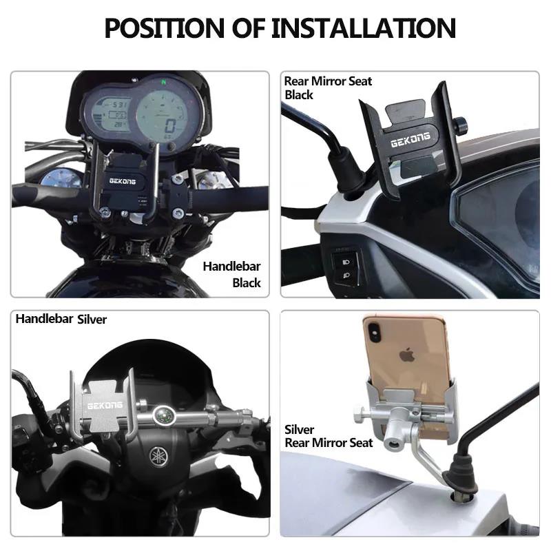 Fit For NMAX N-MAX 155 NMAX125 2015-2022 Newest Motorcycle Handlebar Rearview Mirror Mobile Phone Holder GPS stand bracket