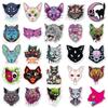 50 Halloween Scary Cat Stickers - Waterproof Decoration for Computer and Luggage