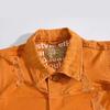 Korean Style Sleeveless Orange Denim Motorcycle Vest for Men