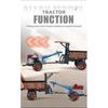Spary 1/24 Walking Tractor Alloy Diecast Metal Model Sound and Light Old Spray Paint Toy Birthday Present for Childrens Kids Toy
