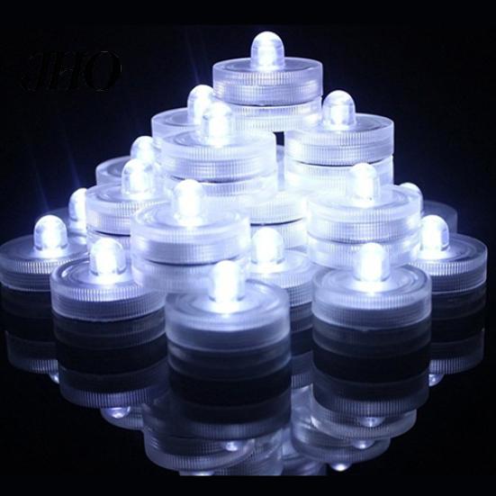 12Pcs Submersible Waterproof Wedding Tea Candle Lamp Battery Operated LED Lights