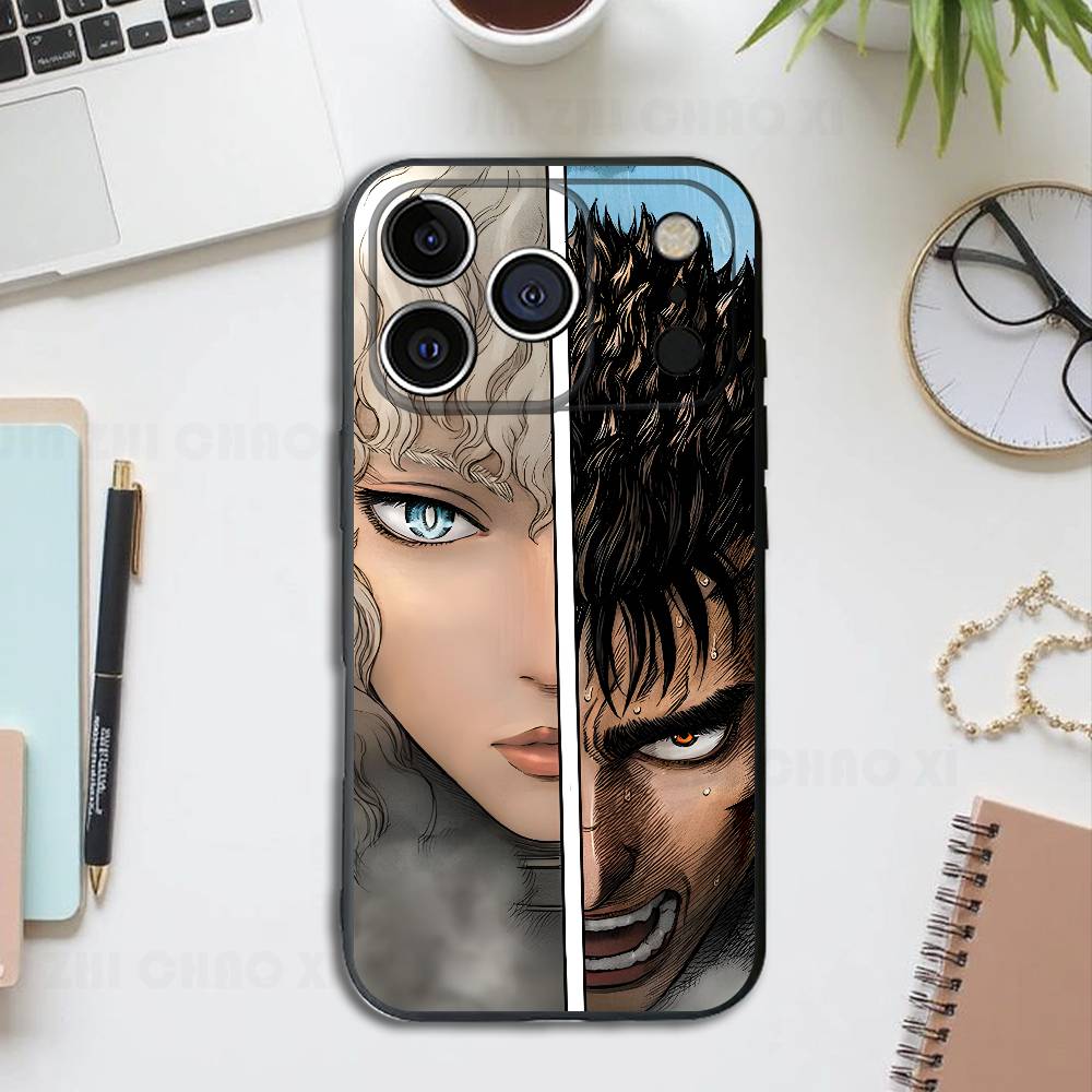 

Anime G-Guts Griffith Silicone Soft Phone Case For IPhone17 16 15 14 13 12 11 Pro Max Plus X XR SE Cover iPhone14Pro