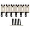 Musiclily Ultra 10.5mm Offset Brass Guitar Saddles, Offset Style, for American StratTelecaster Electric Guitars, Nickel (Set of 6)