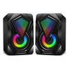 Home office computer speaker with microphone stereo 3.5mm AUX  RGB colorful light computer speaker suitable for desktop laptops