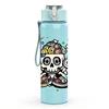 1PC Sugar Skull Festival Art 750ml Color Plastic Sports Water Bottle Leakproof Flip Straw Lid Suitable for Sports Office Home Use