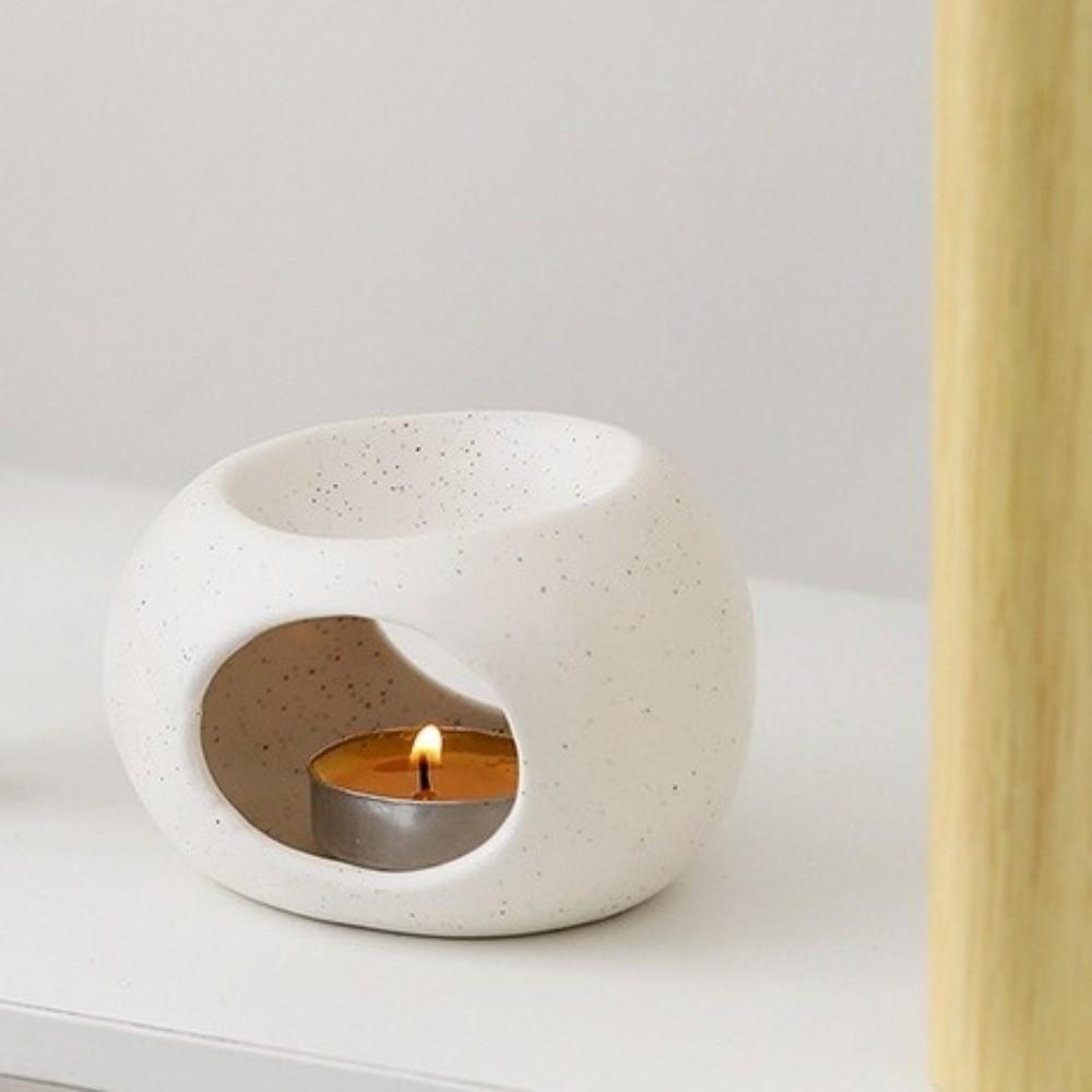 Minimalist Essential Oil Burner Ceramic Aromatherapy Burner Candle Heating Holder  Yoga Studio