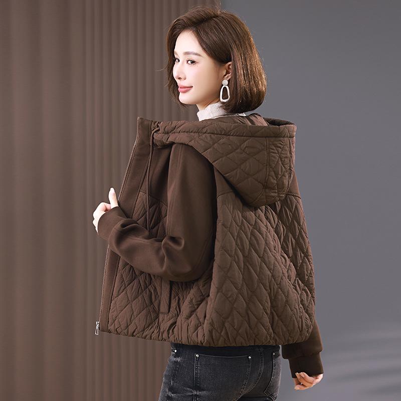 Women's Lightweight Quilted Cotton Jacket - 2024 Autumn/Winter Fashion for Middle-Aged & Elderly